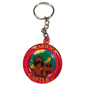 Warwick Castle Souvenir Keychain Plastic Spinner